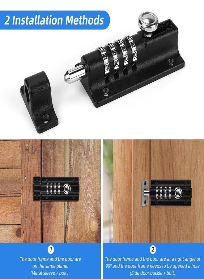 swabs® Combination Locking Bolt, Keyless Security Recodeable Combination Locking Bolt for Storage Cabinets for Shoe Racks for Mailboxes - Image 4